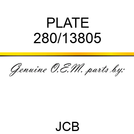PLATE 280/13805