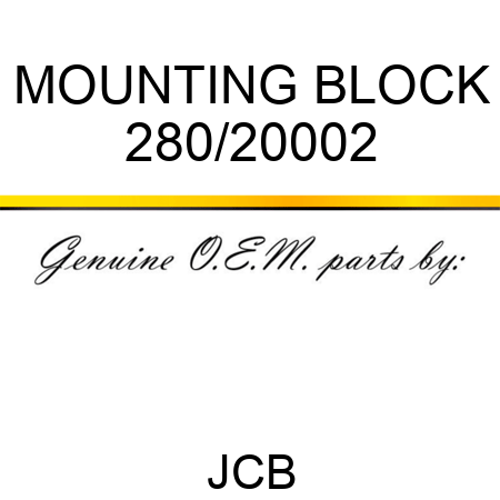 MOUNTING BLOCK 280/20002