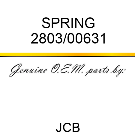 SPRING 2803/00631