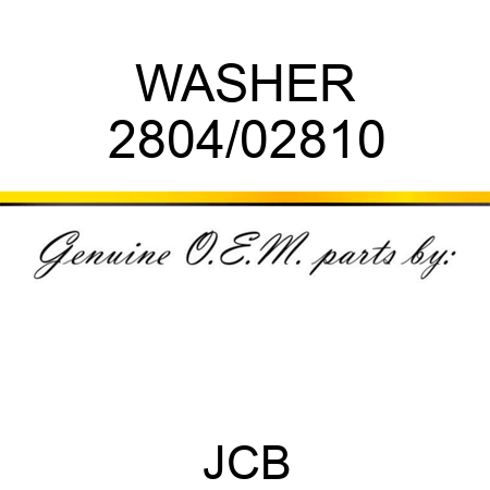 WASHER 2804/02810