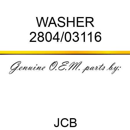 WASHER 2804/03116