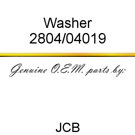 Washer 2804/04019
