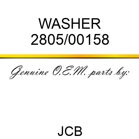 WASHER 2805/00158