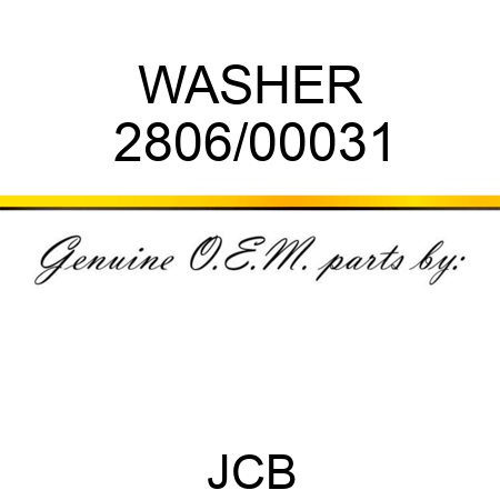 WASHER 2806/00031