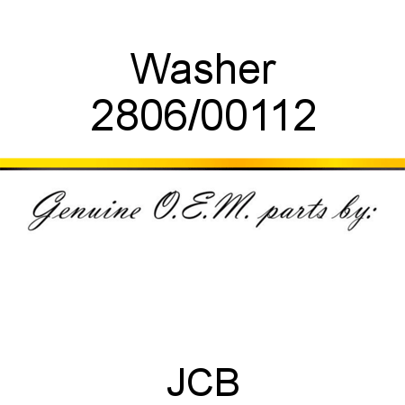 Washer 2806/00112