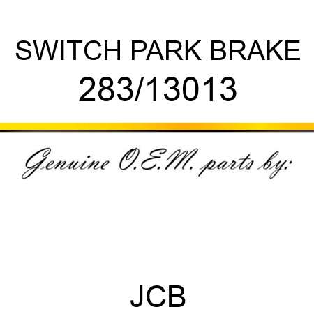 SWITCH PARK BRAKE 283/13013