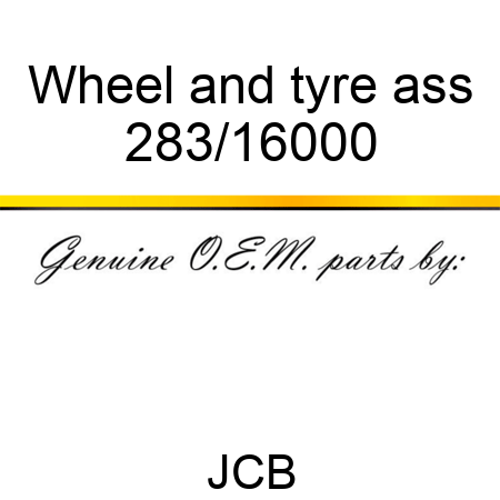 Wheel and tyre ass 283/16000