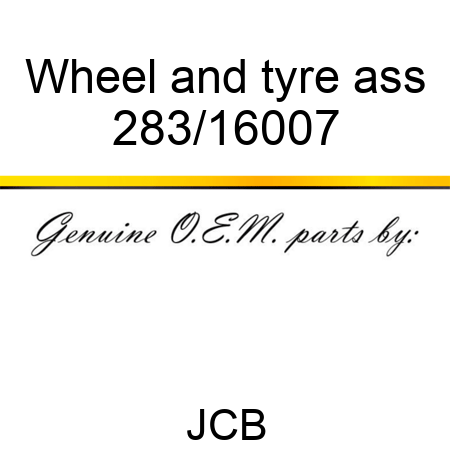 Wheel and tyre ass 283/16007