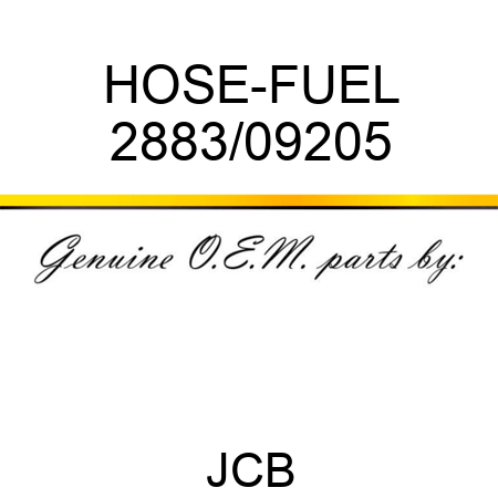 HOSE-FUEL 2883/09205