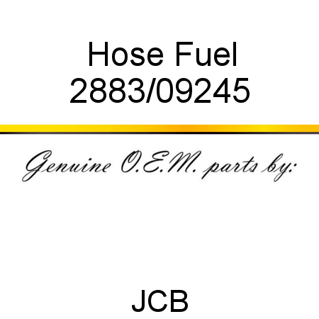 Hose, Fuel 2883/09245