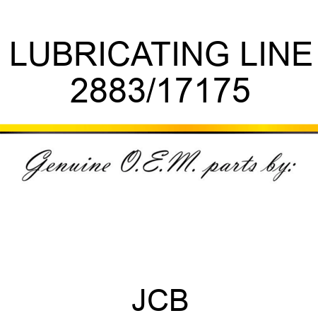 LUBRICATING LINE 2883/17175