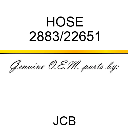 HOSE 2883/22651