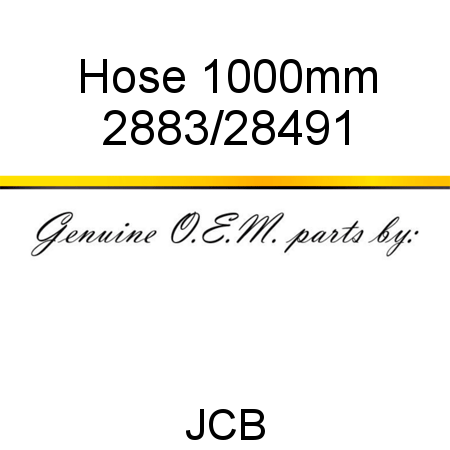Hose, 1000mm 2883/28491