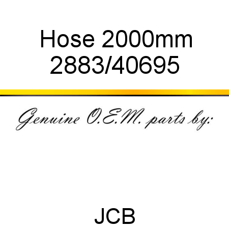 Hose, 2000mm 2883/40695