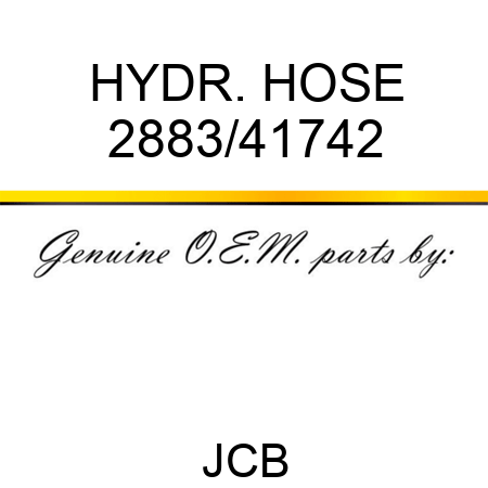 HYDR. HOSE 2883/41742