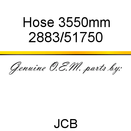 Hose, 3550mm 2883/51750