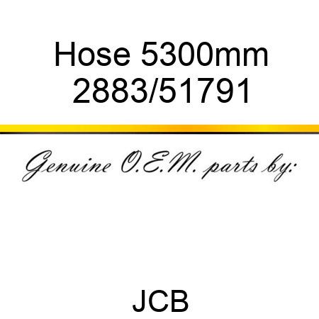 Hose 5300mm 2883/51791