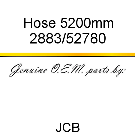 Hose, 5200mm 2883/52780