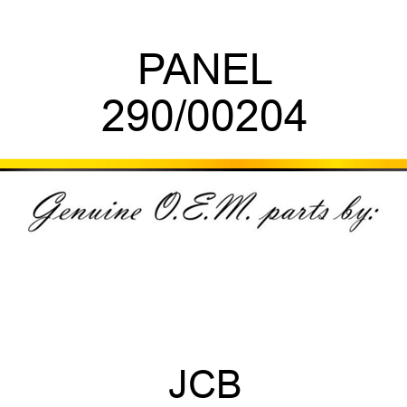 PANEL 290/00204