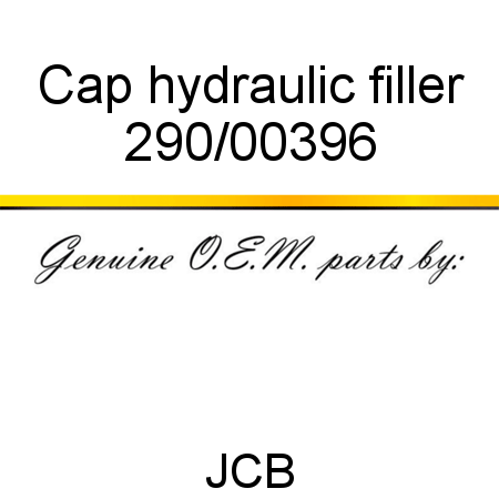 Cap, hydraulic filler 290/00396