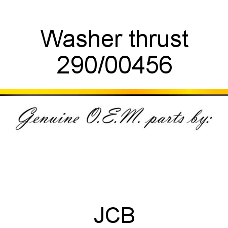 Washer, thrust 290/00456