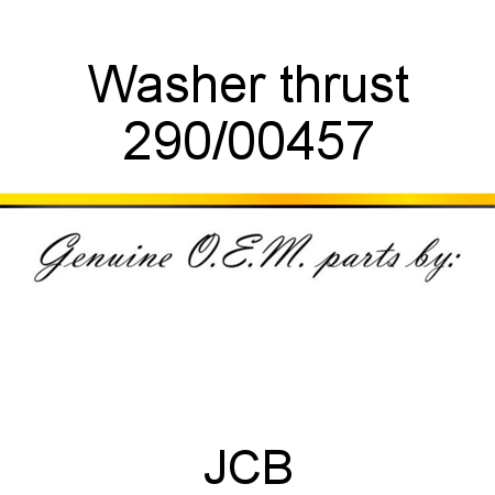 Washer, thrust 290/00457