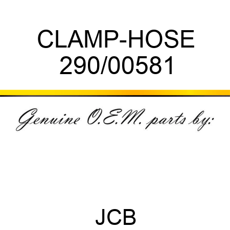 CLAMP-HOSE 290/00581