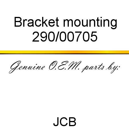 Bracket, mounting 290/00705