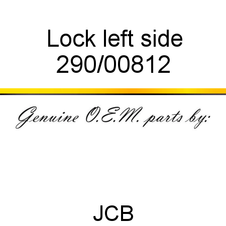 Lock, left side 290/00812
