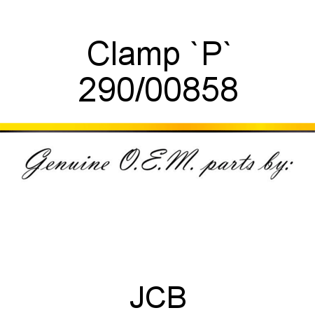 Clamp, `P` 290/00858