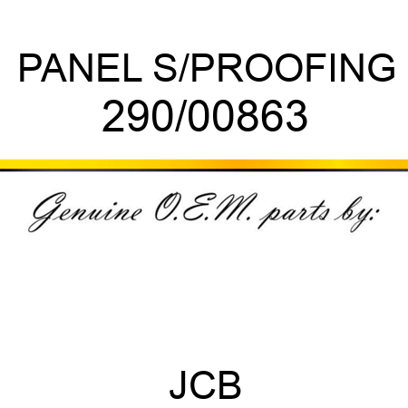 PANEL S/PROOFING 290/00863