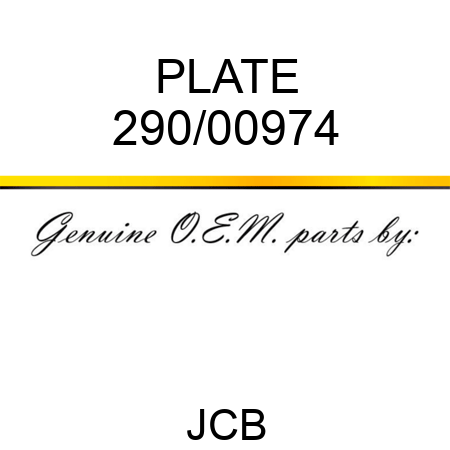 PLATE 290/00974