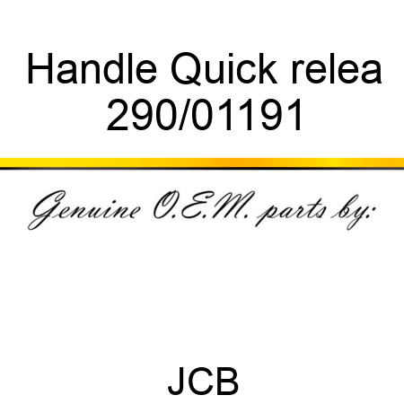 Handle Quick relea 290/01191