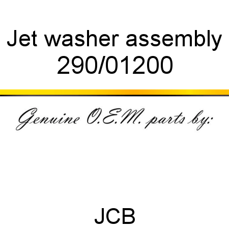Jet, washer, assembly 290/01200