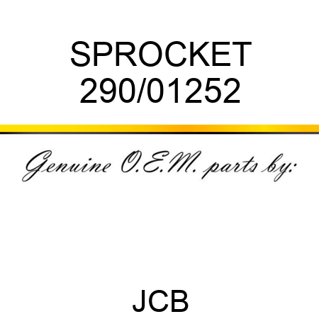 SPROCKET 290/01252