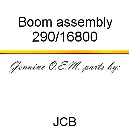 Boom, assembly 290/16800