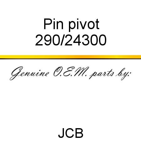 Pin, pivot 290/24300