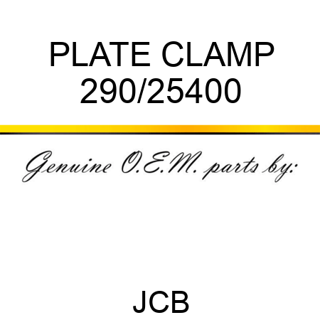PLATE CLAMP 290/25400