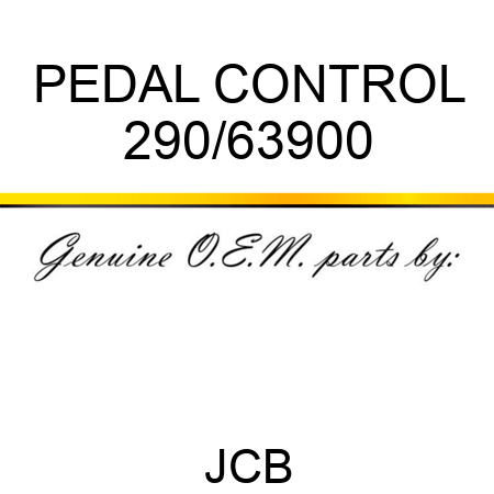 PEDAL CONTROL 290/63900
