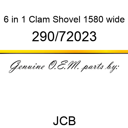 6 in 1 Clam Shovel, 1580 wide 290/72023