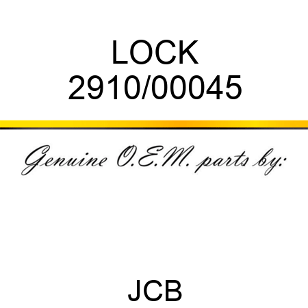LOCK 2910/00045