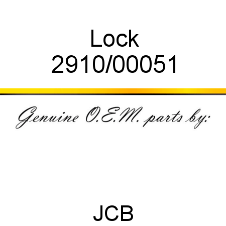 Lock 2910/00051