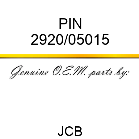 PIN 2920/05015