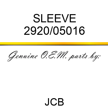 SLEEVE 2920/05016
