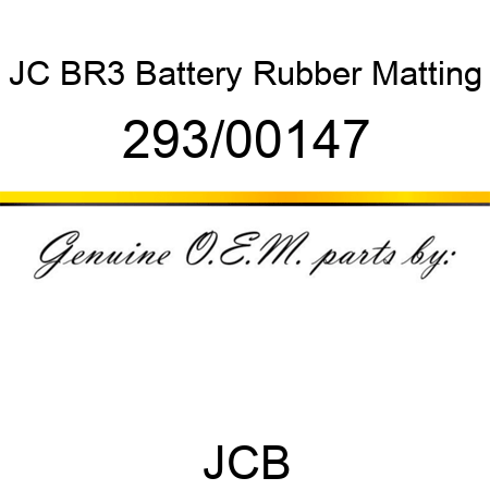 JC BR3 Battery Rubber Matting 293/00147