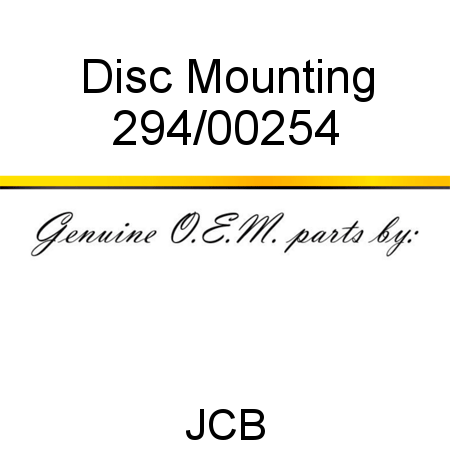Disc, Mounting 294/00254