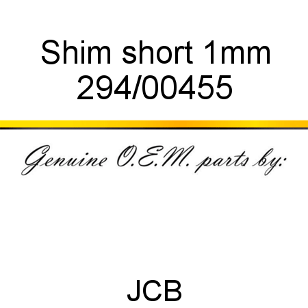 Shim, short, 1mm 294/00455
