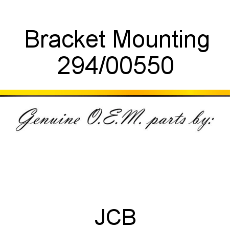 Bracket, Mounting 294/00550