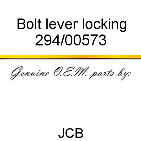 Bolt, lever locking 294/00573