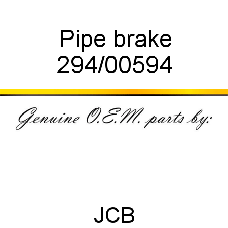 Pipe, brake 294/00594